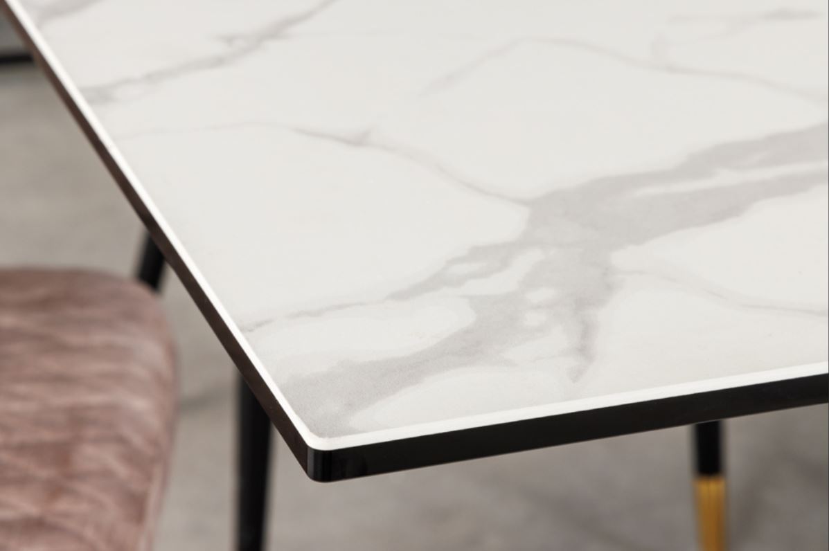 uitschuifbare tafel keramiek wit 180-260 cm