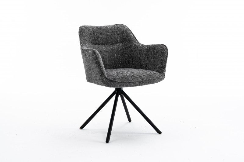 draaibare stoel verona grijs stof