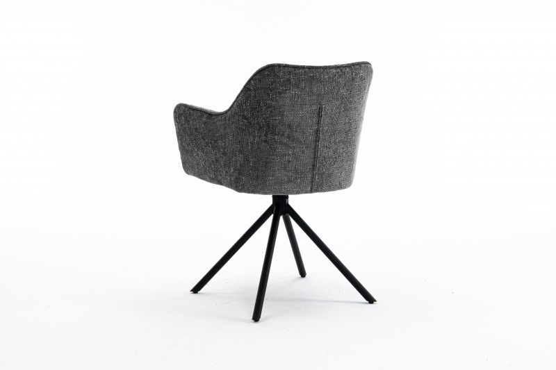 draaibare stoel verona grijs stof