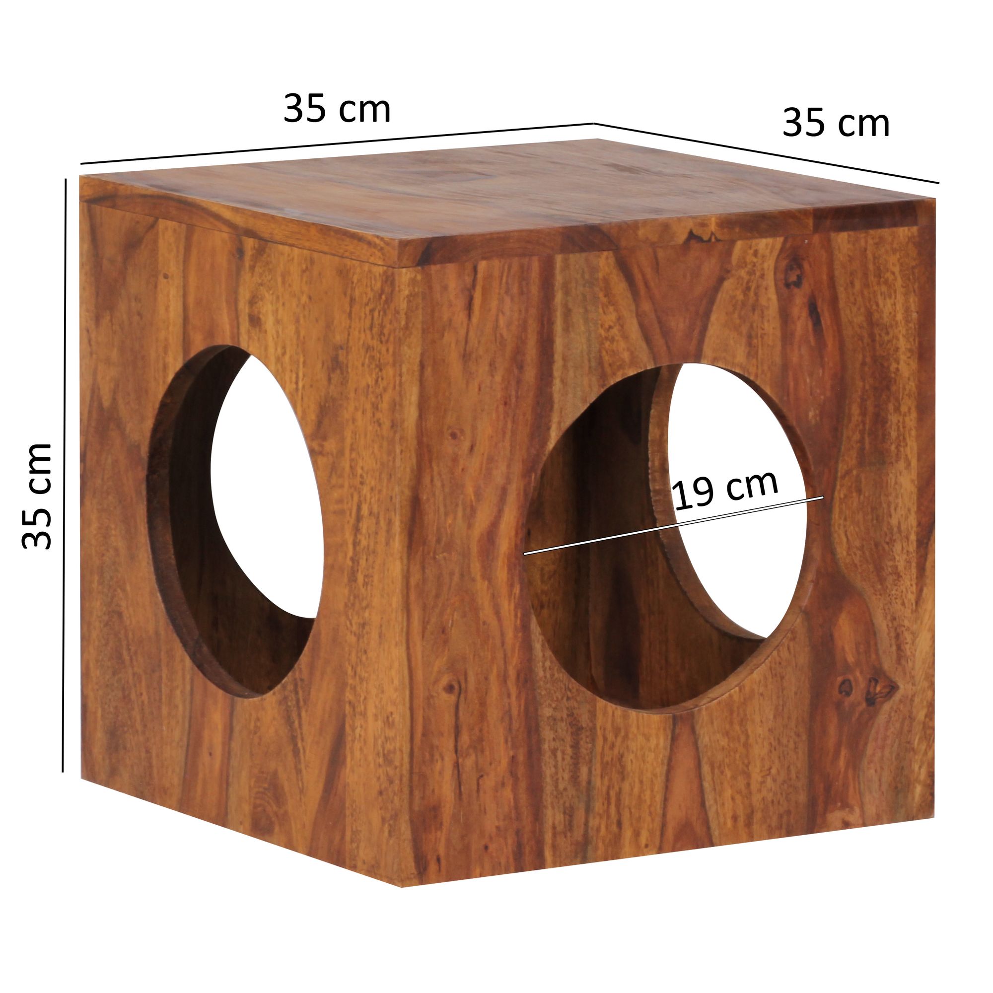 bijzettafel hout 35 cm
