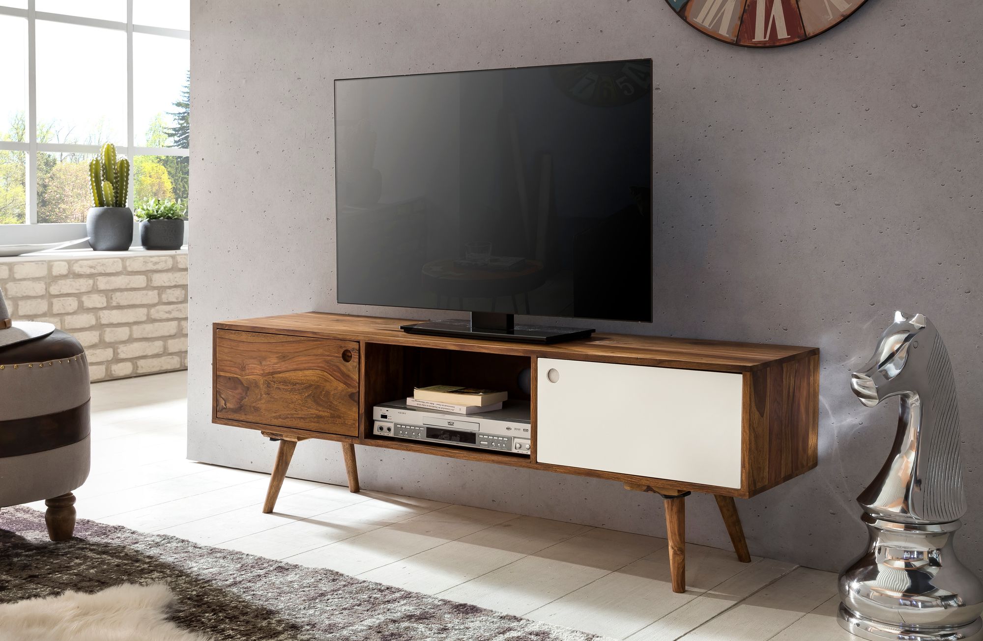 TV meubel sheesham hout 140 cm