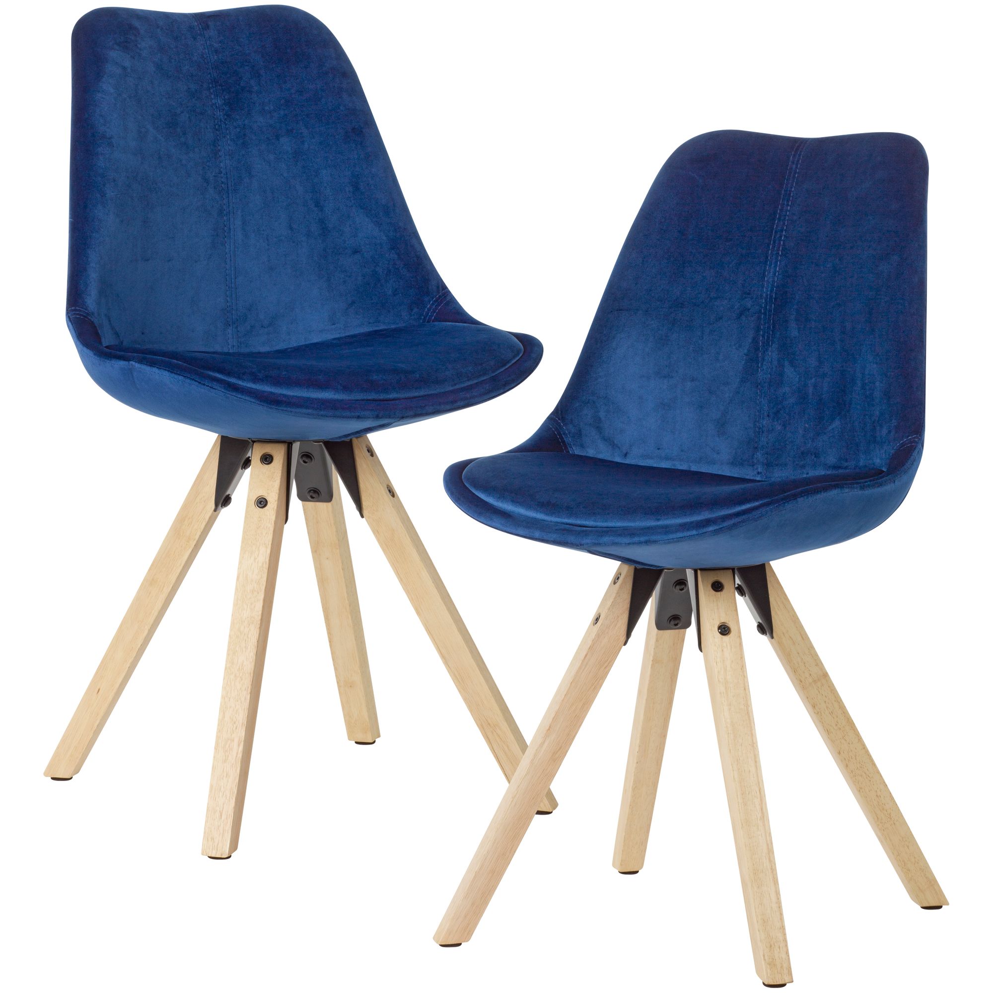 Blauwe stoel - Hoogglans / mango houten meubelen | Aktie Wonen.nl