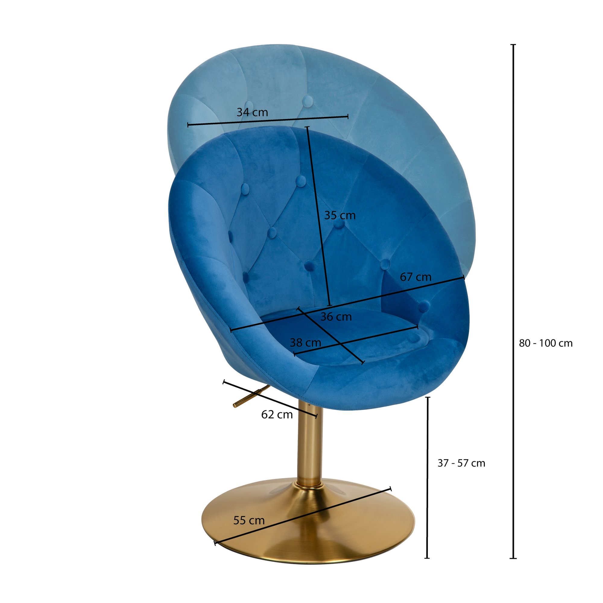 Luxe fauteuil blauw