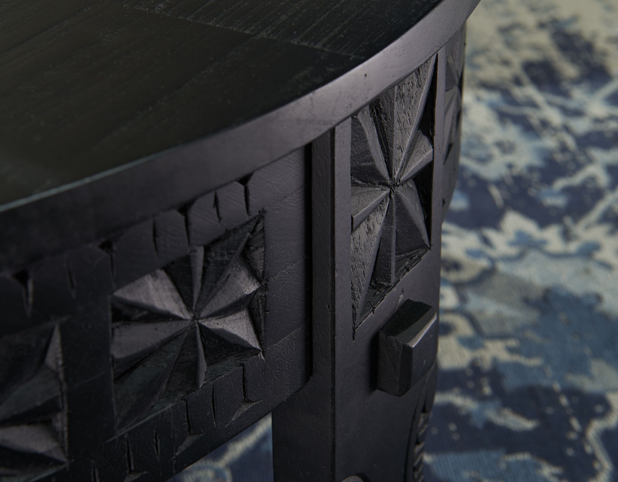 orientaalse salontafel zwart 80 cm