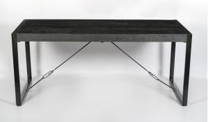 eettafel zwart mango 180 cm vooraanzicht