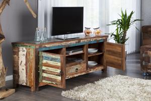 tv meubel gerecycled hout met deurtjes