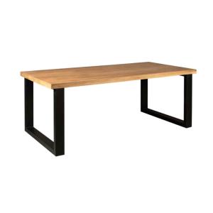 Detail van Mango eettafel 200 cm U poot