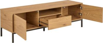 Tv meubel eiken kleur zwart onderstel 140 cm