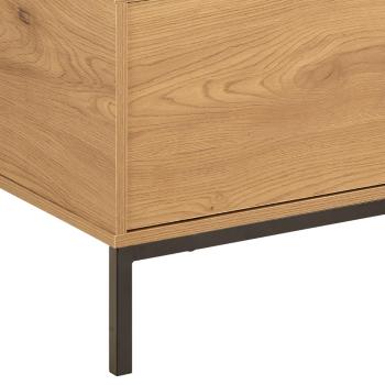 Tv meubel eiken kleur zwart onderstel 140 cm