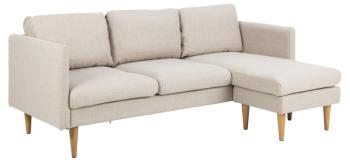 Bankstel chaise longue beige 201 cm