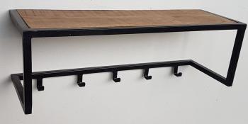 Kapstok mangohout metaal 75 cm