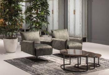 draaibare fauteuil groen