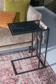 bijzettafel zwart marmer