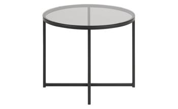 Ronde bijzettafel zwart smoked glas