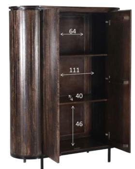 Afmetingen binnenkant retro highboard Noor