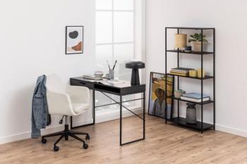 Bureau zwart essen met lade 110 cm