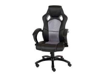 bureau stoel racer grijs