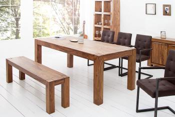 Sheesham eettafel bank 140 cm