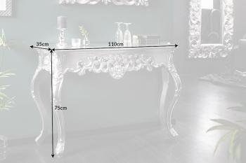 barok sidetable venice zilver 110 cm