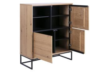 Highboard Sun zwart mangohout