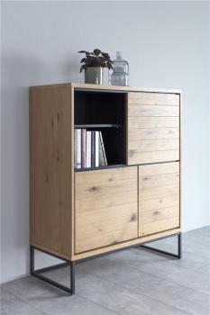 Highboard Sun zwart mangohout