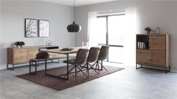 Highboard Sun zwart mangohout