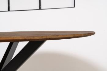 ronde tafel donkerbruin mangohout 130 cm