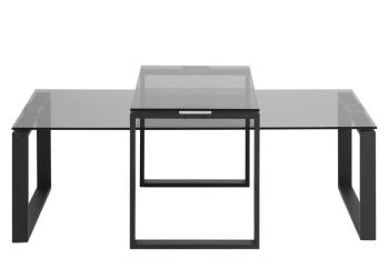 salontafel set donker glas