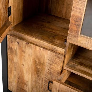 Vitrinekast mango hout 200 cm
