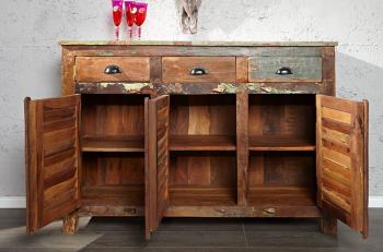 dressoir gerecycled hout 123 cm