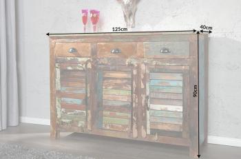 dressoir gerecycled hout 123 cm