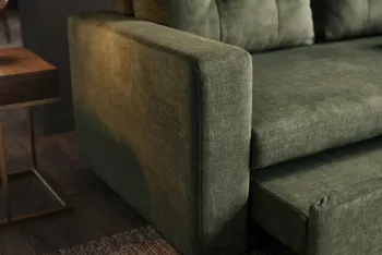2-zits slaapbank groen velvet stof 142 cm