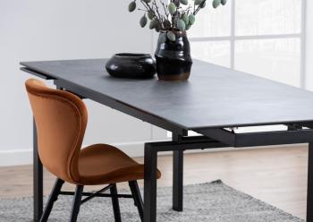 uitschuifbare tafel antraciet zwart 160-240 cm