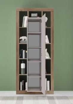 Rimini hoge opbergkast eiken mercure cashmere
