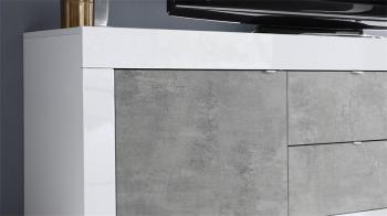 tv meubel wit betonlook 210 cm
