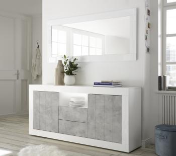 dressoir kast hoogglans wit beton