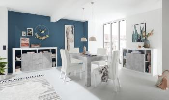 rimini dressoir wit betonlook 134 cm