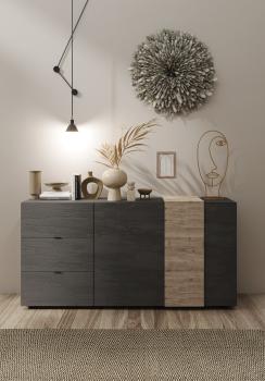 Venus Dressoir Titanium licht eiken 181 cm