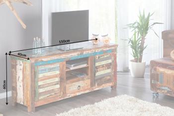 Afmetingen tv meubel gerecycled hout