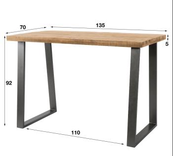 industriële bartafel mangohout
