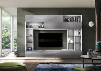 Pratiko wandmeubel wit betonlook