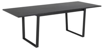 eettafel uitschuifbaar zwart marmer look 160-220 cm