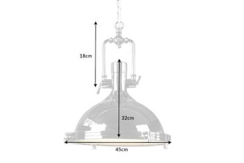 Hanglamp industrieel zilver 45 cm
