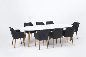 ovale tafel uitschuifbaar wit