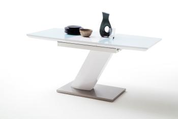 uitschuifbare eettafel hoogglans wit 120-160cm