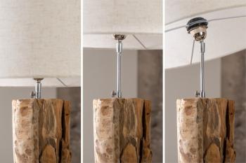 Roots lamp met kap naturel