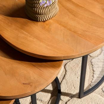 Salontafel set mango 3 tafels