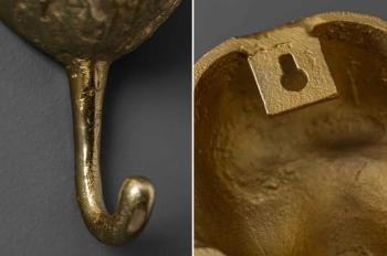 wandkapstok Apes 3-delige set kledinghaken goud