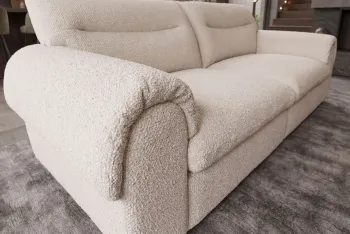 Sfeervol bankstel beige boucle 215 cm