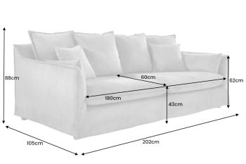 3-zits bankstel geel fluweel 200 cm